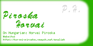 piroska horvai business card